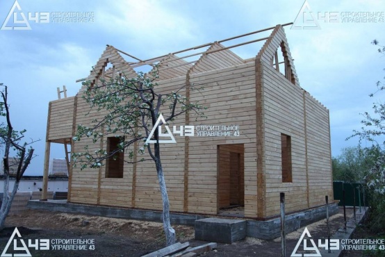 House on the shore in Ulyanovsk