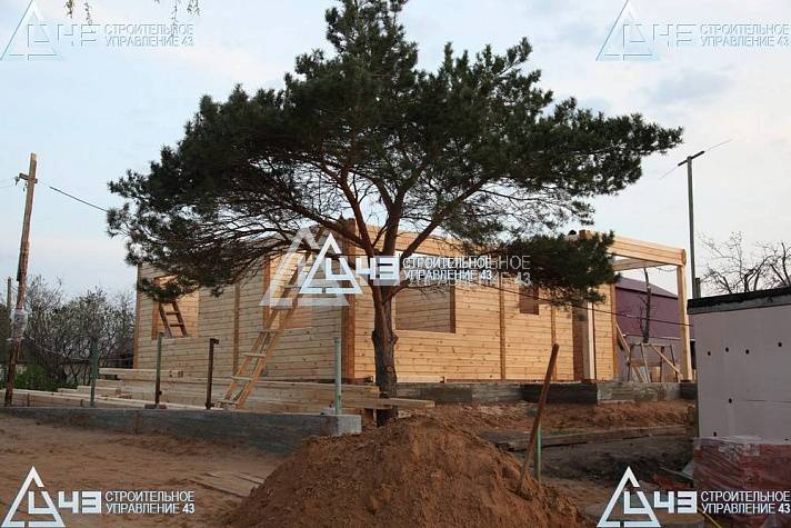 House on the shore in Ulyanovsk