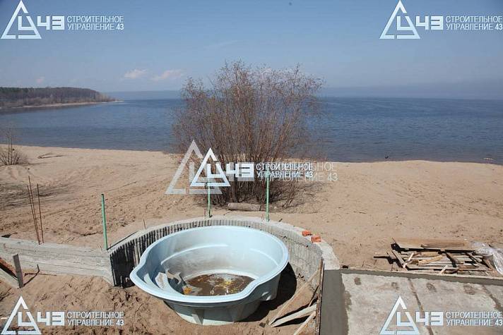 House on the shore in Ulyanovsk