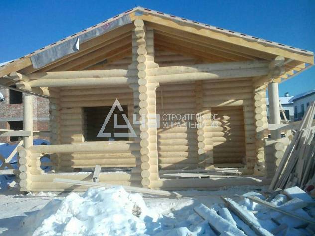 47.27 m2 Bathhouse in the Moscow region.