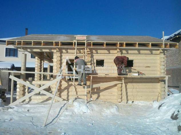 47.27 m2 Bathhouse in the Moscow region.